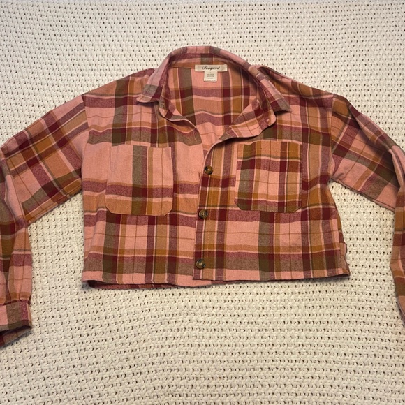 *Worn twice* 3 Piece Set pink plaid mini skirt set Medium - Picture 2 of 5